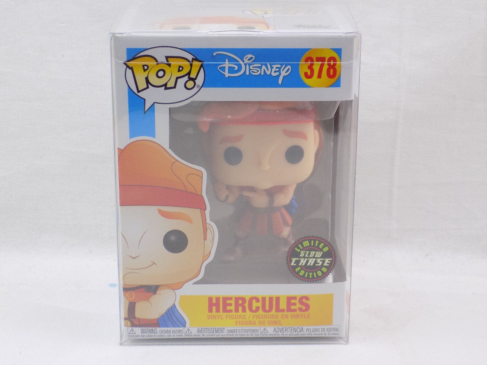 Brand New Funko Pop Hercules Gitd Chase 378 Disney Hercules Vinyl 