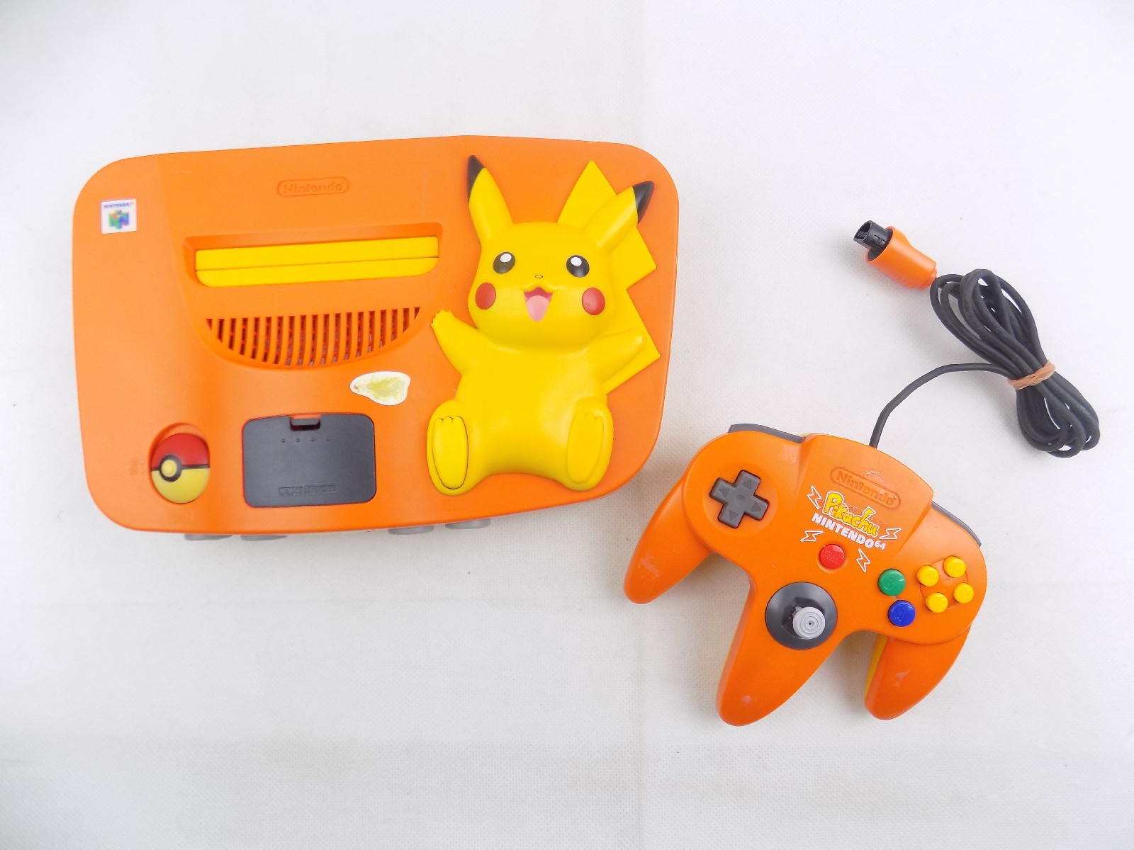 Official Pikachu Nintendo 64 Console Japanese Orange / Yellow Black ...