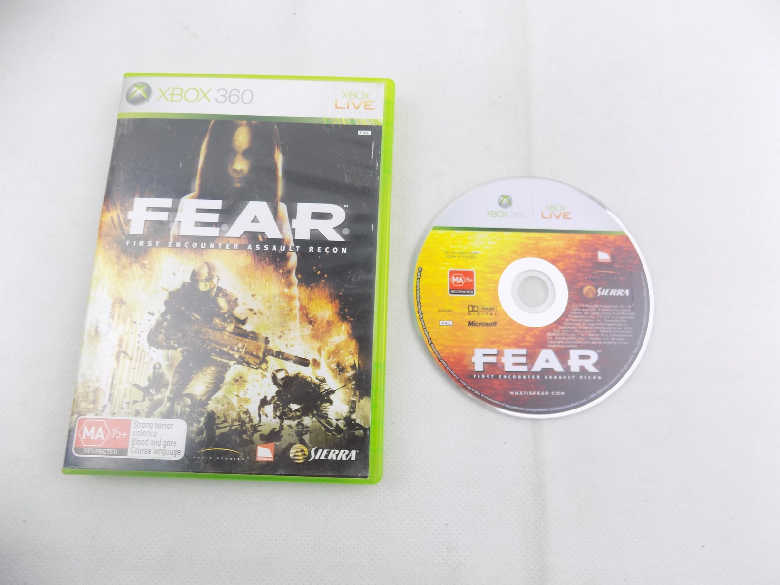 Mint Disc Xbox 360 Fear First Encounter Assault Recon – No Manual Free ...