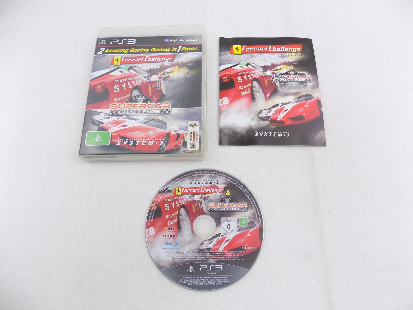 Jeu PS3 Ferrari Challenge Avec Supercar Challenge - Version PAL Très Bon état