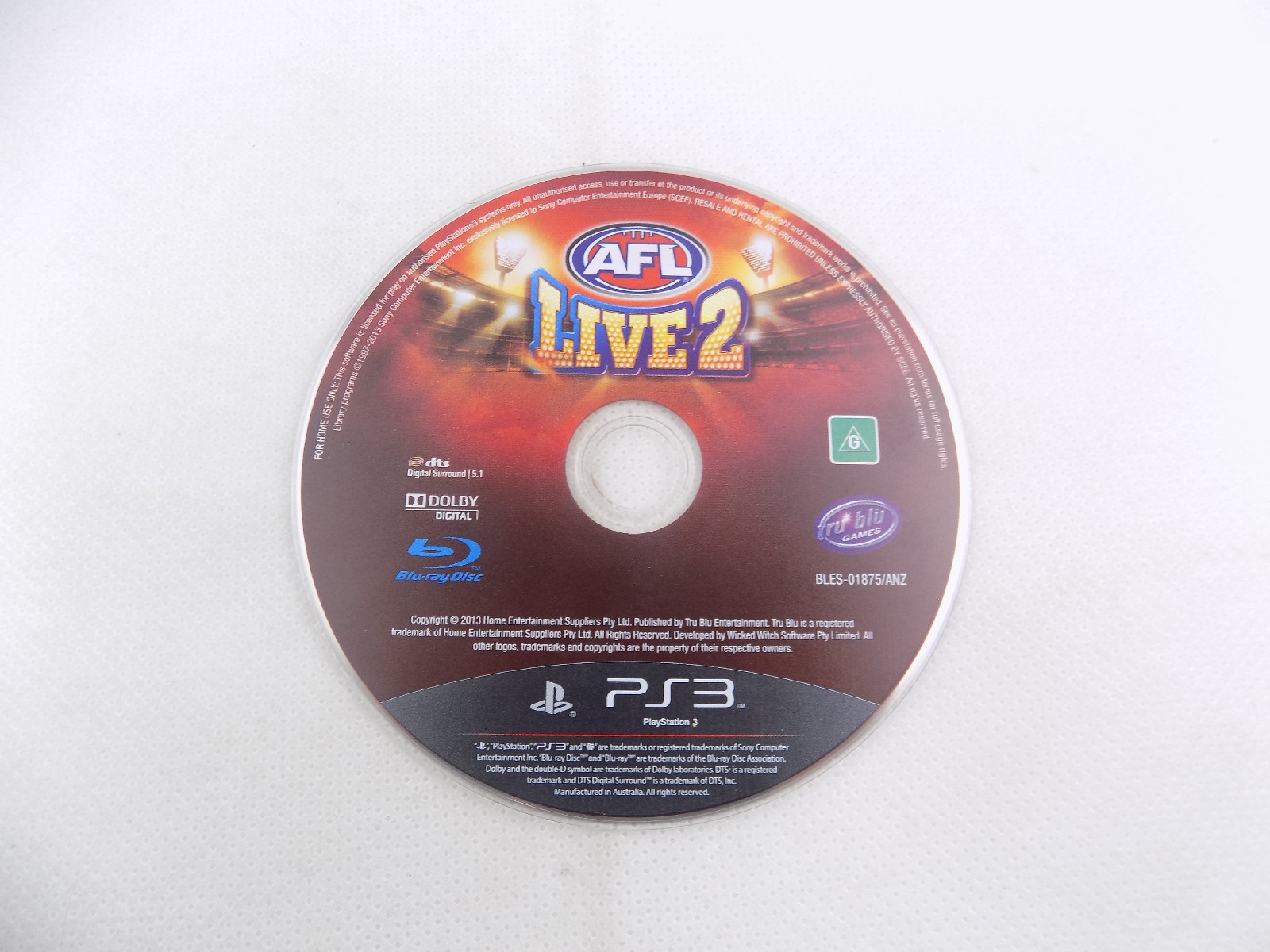 Mint Disc Playstation 3 Ps3 AFL Live 2 - Disc Only Free Postage I - 152 ...