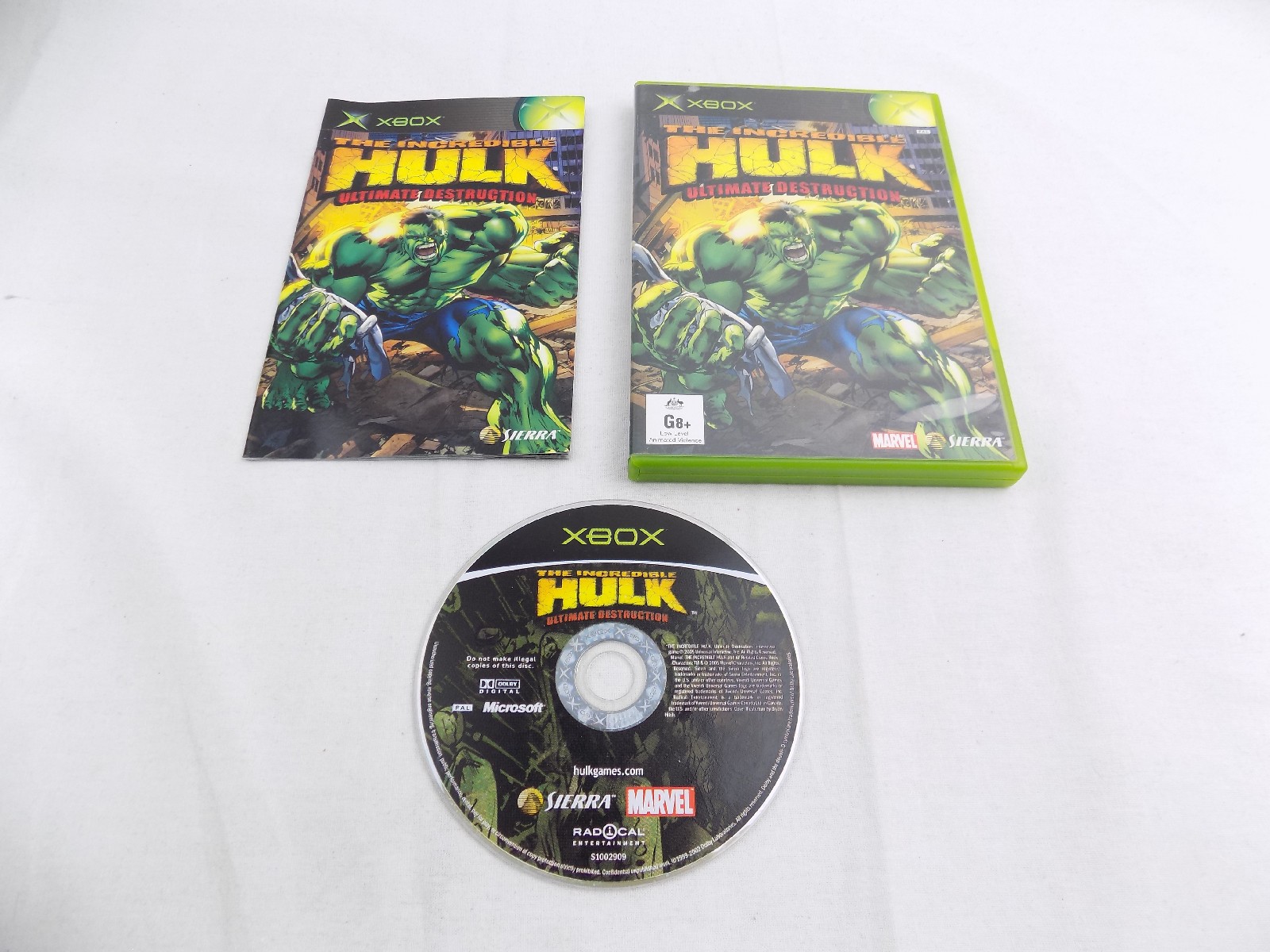 Mint Disc Xbox Original The Incredible Hulk Ultimate Destruction – Inc ...