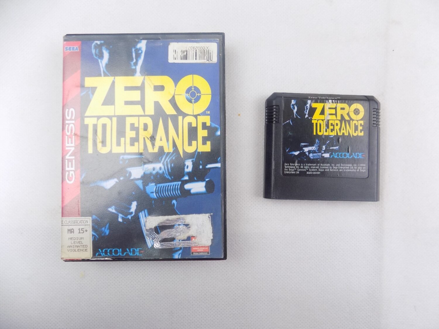Boxed Sega Mega Drive / Genesis Zero Tolerance - No Manual