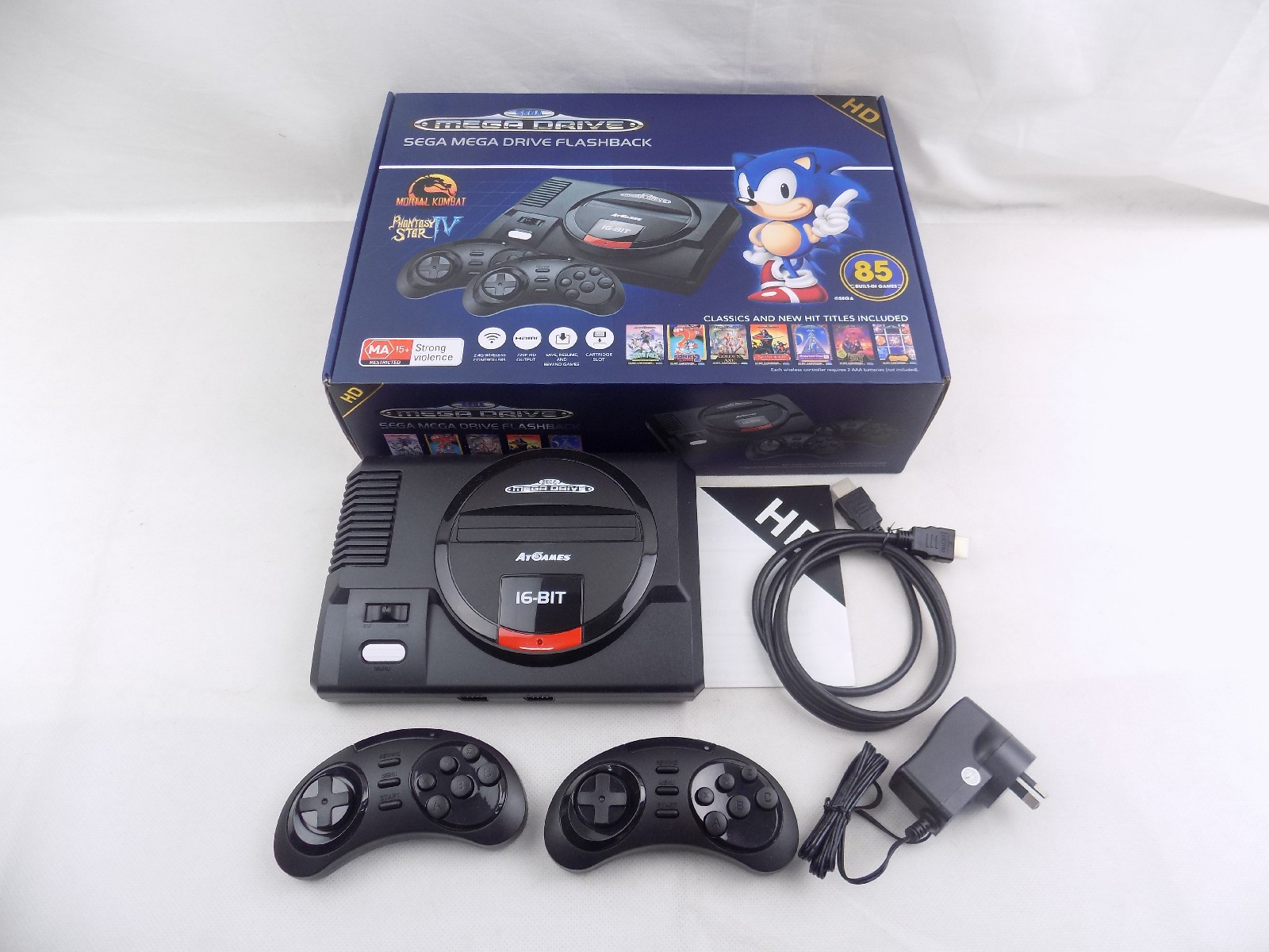 Boxed AT Games Sega Mega Drive Flashback Mini Console Complete ...