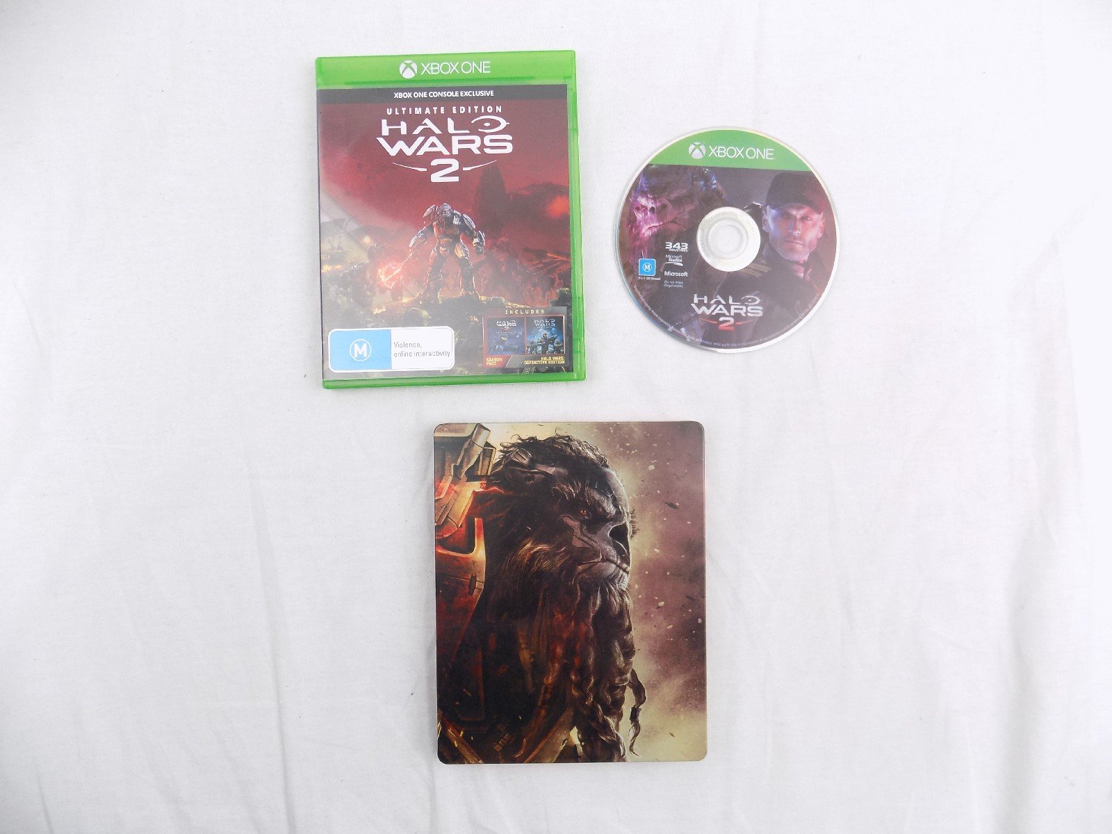 Mint Disc Xbox One Halo Wars Ultimate Edition Steelbook