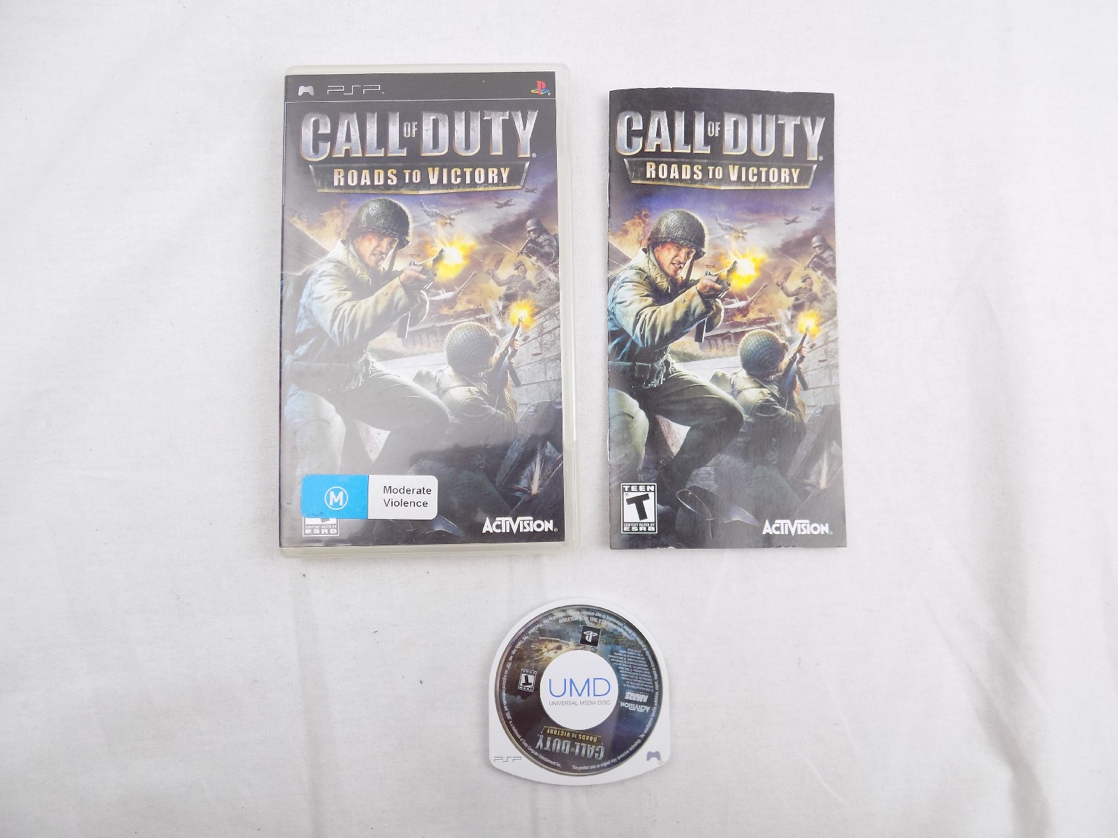 Playstation Portable PSP Call Of Duty Roads To Victory - Inc Manual Free  Postage