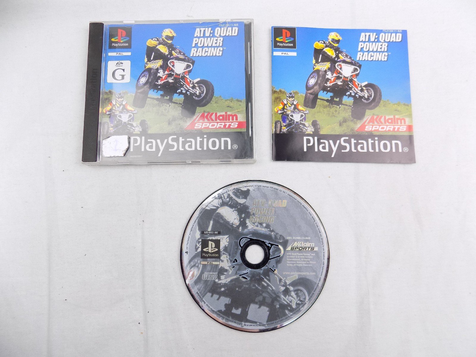 Mint Disc Playstation 1 Ps1 ATV Quad Power Racing - Inc Manual