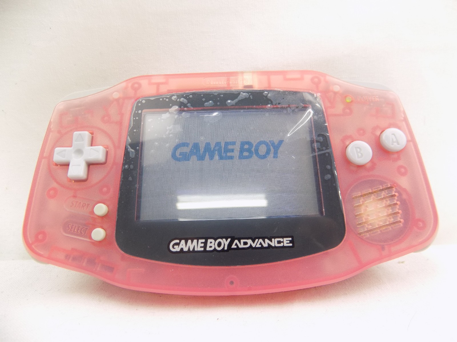 Nintendo Game Boy Advance Gameboy Clear Fuchsia Pink Console 