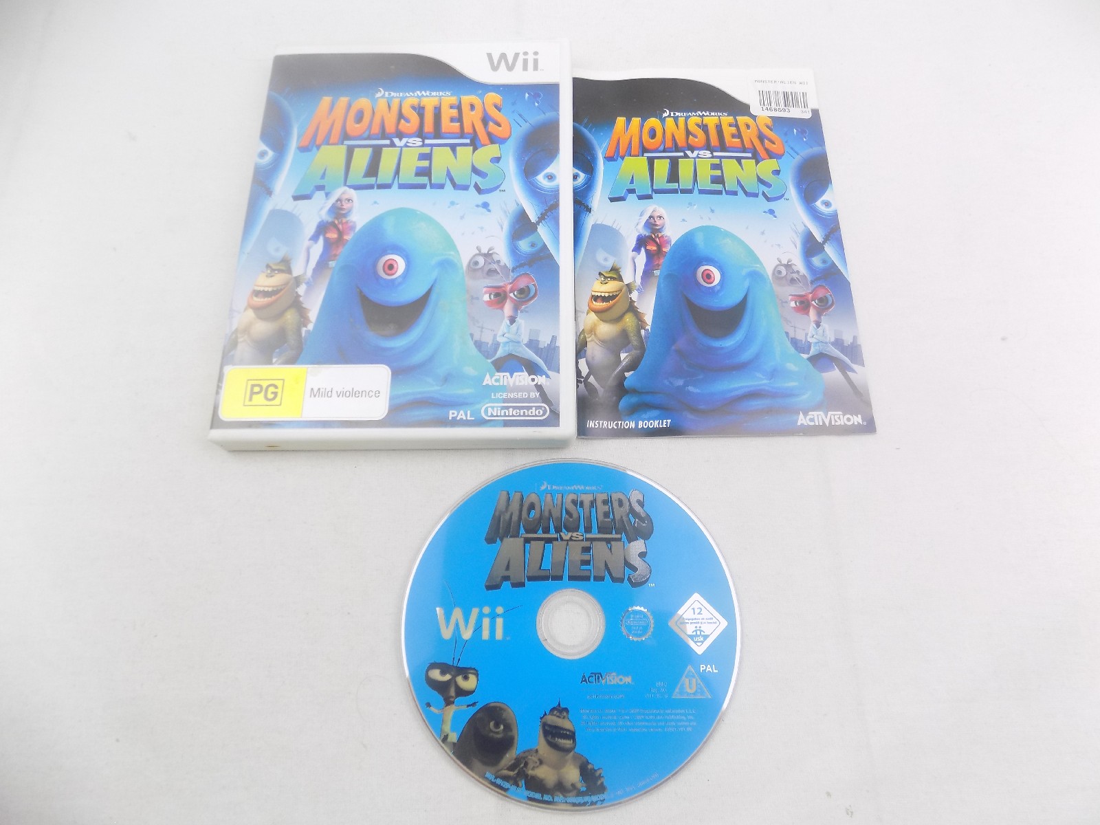 Mint Disc Nintendo Wii Monsters vs Aliens – Inc Manual Wii U Comp. Free  Postage - Starboard Games