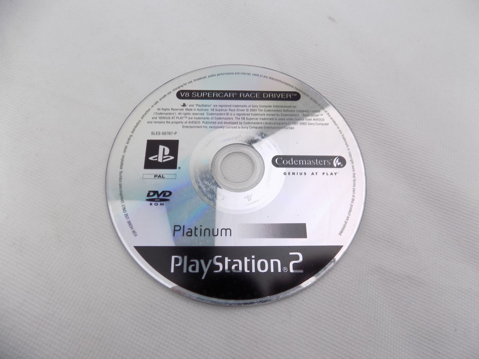 Mint Disc Playstation 2 Ps2 V8 Supercar Race Driver Platinum – Disc 