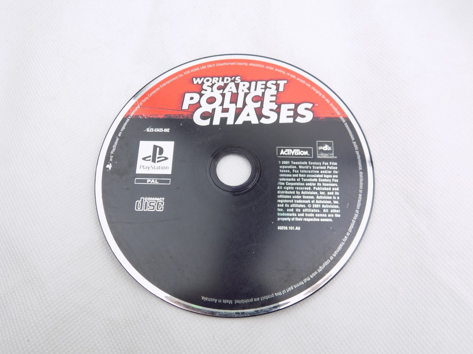 Mint Disc Playstation 1 PS1 World’s Scariest Police Chases – Disc Only ...