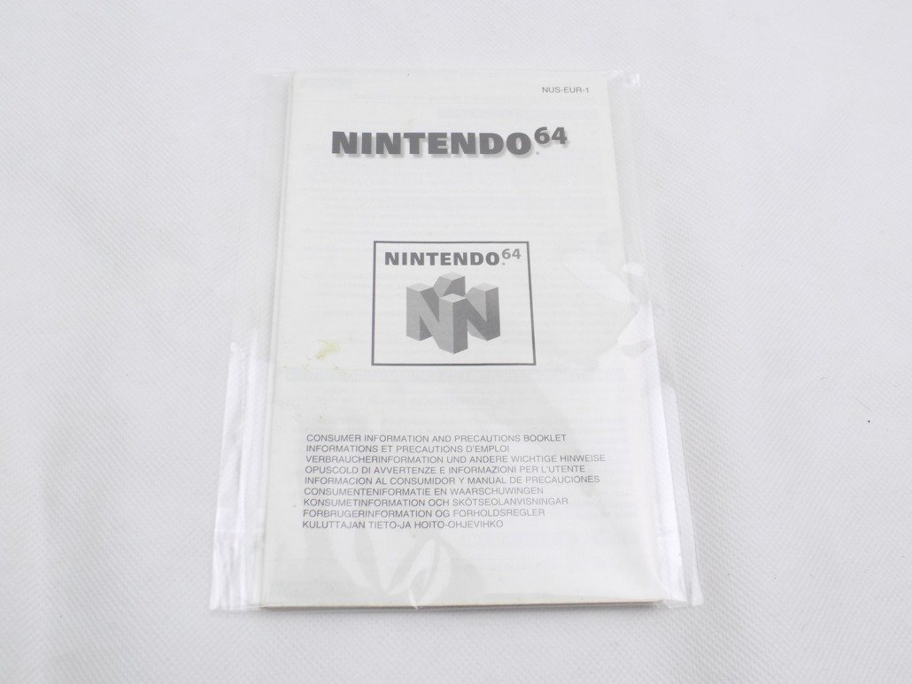 Like New Nintendo 64 N64 Consumer Information And Precautions Booklet EUR-1 Manual Only