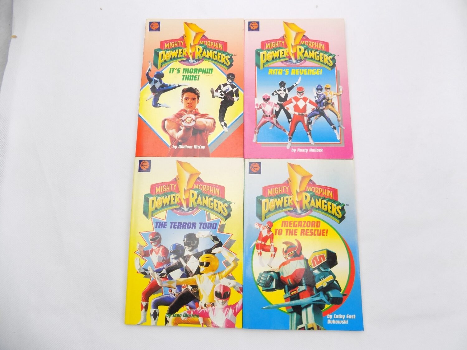 Mighty Morphin Power Rangers x4 Book Bundle (It's Morphin Time!, Rita's Revenge, The Terror Toad and Megazord To The Rescue!)