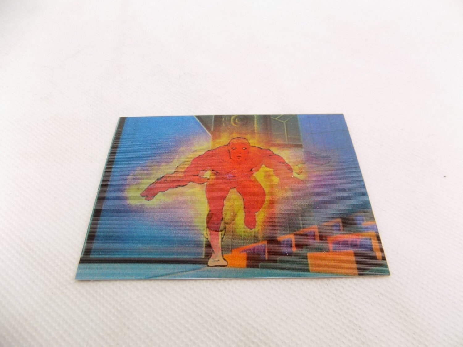 Like New Marvel Motion Skybox Human Torch 6 Fantastic 4 Holographic Trading Card