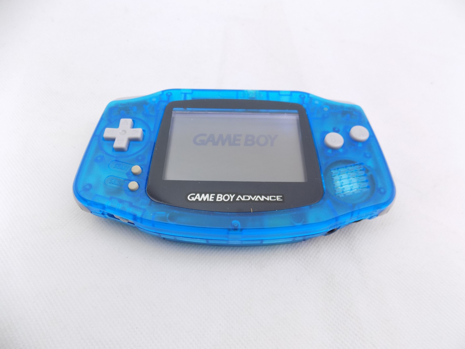 Nintendo Game Boy Advance Gameboy Clear Blue Light Up Screen Handheld ...