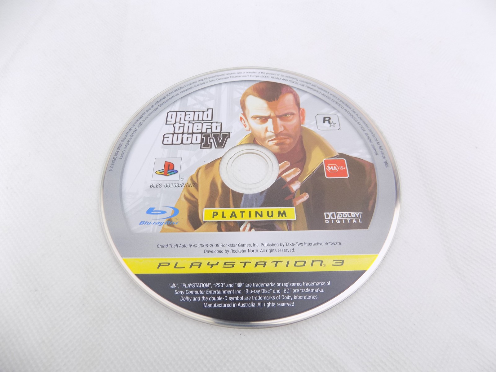 Mint Disc Playstation 3 PS3 Grand Theft Auto IV 4 Platinum - Disc Only Free  Postage IV – 64