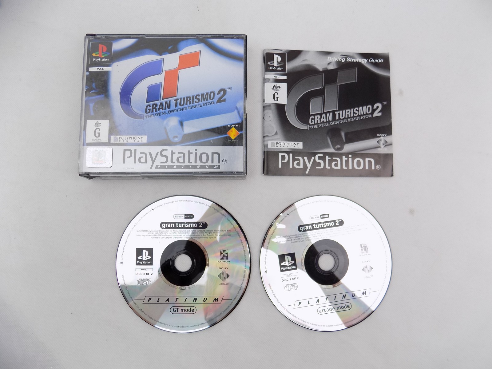 Mint Disc Playstation 1 Ps1 Gran Turismo 2 – Inc Manual Platinum ...