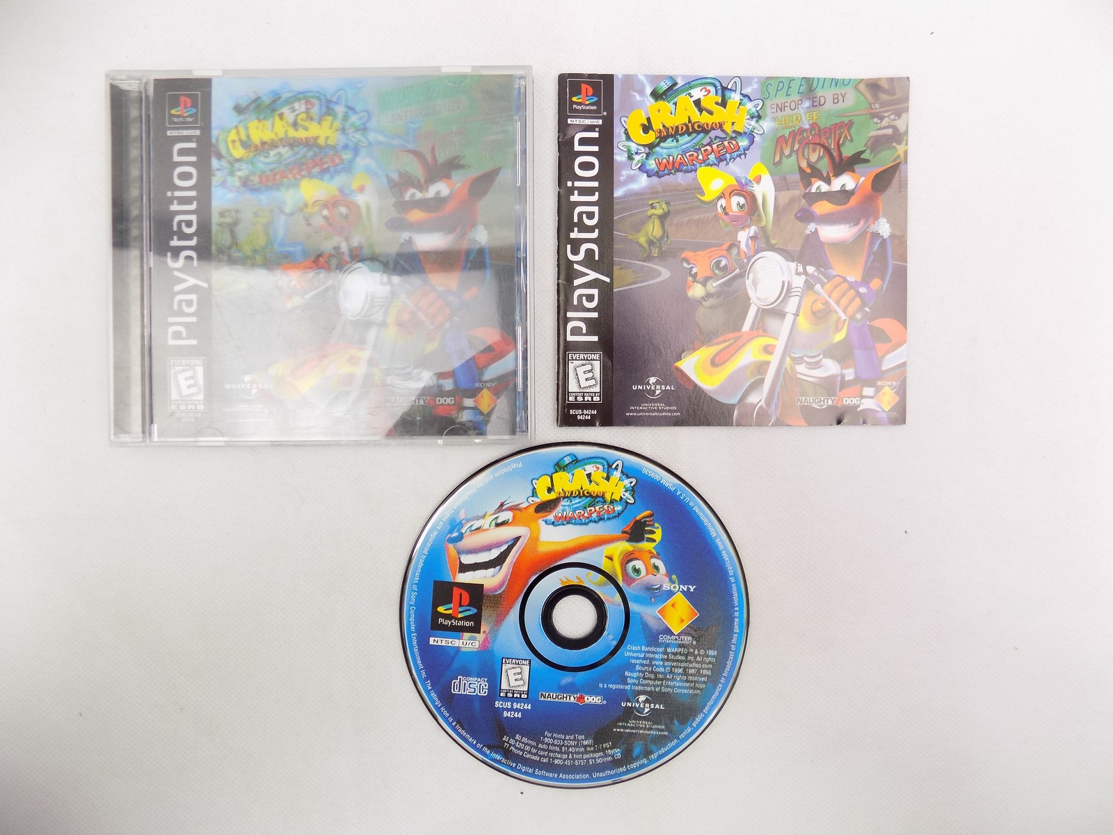 Mint Disc Playstation 1 PS1 Crash Bandicoot Warped – With Manual NTSC ...