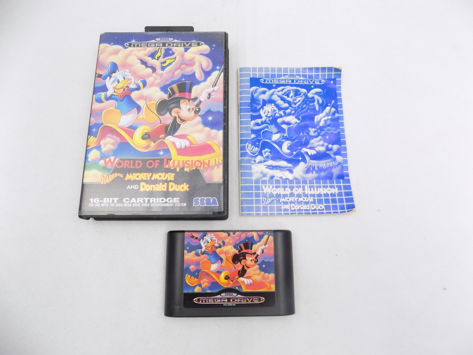 Boxed Sega Mega Drive World of Illusion Starring Mickey Mouse and Donald  Duck - Free Postage