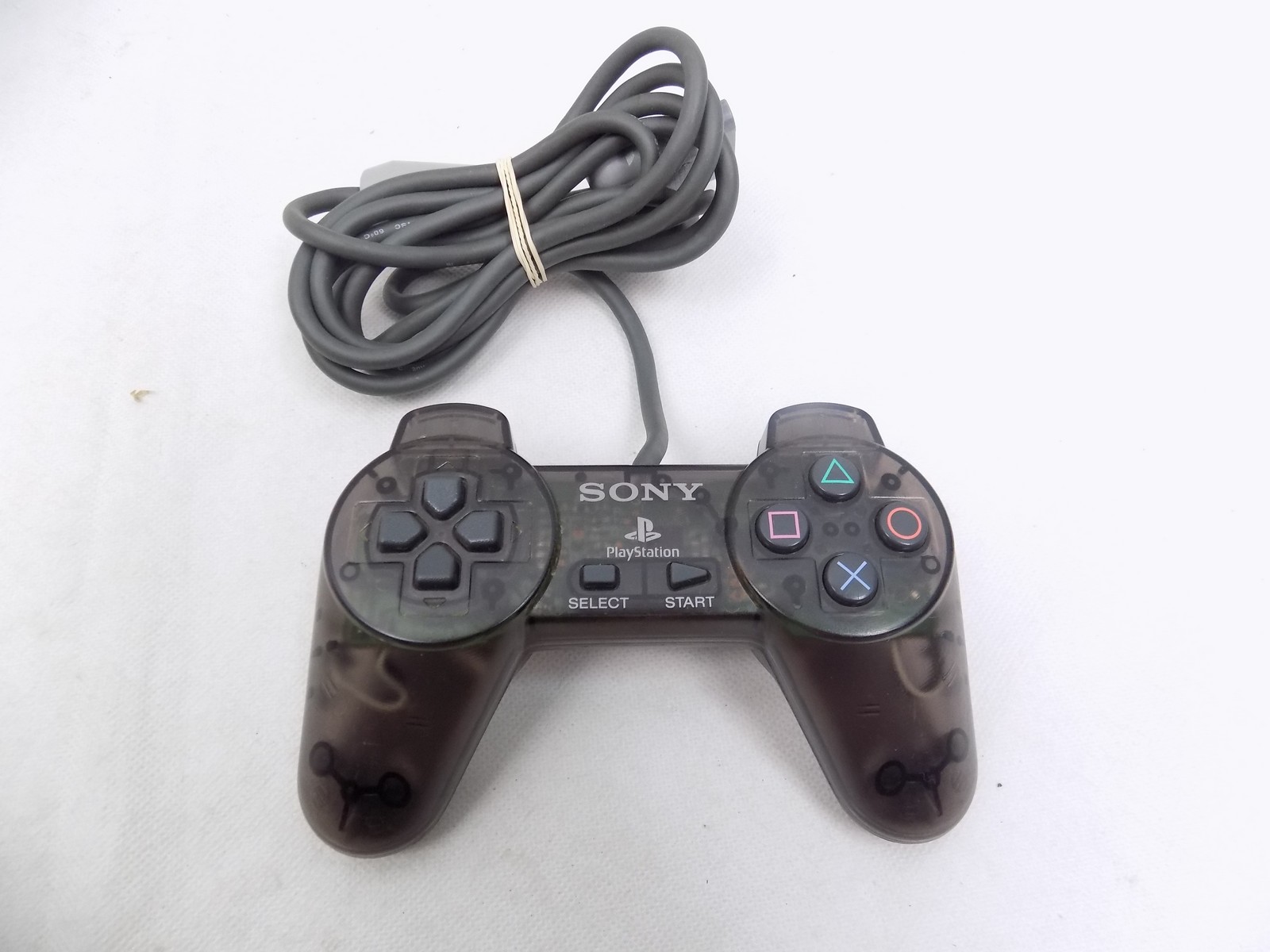 Genuine Like New Playstation PS1 Clear Smoke Black Controller ...