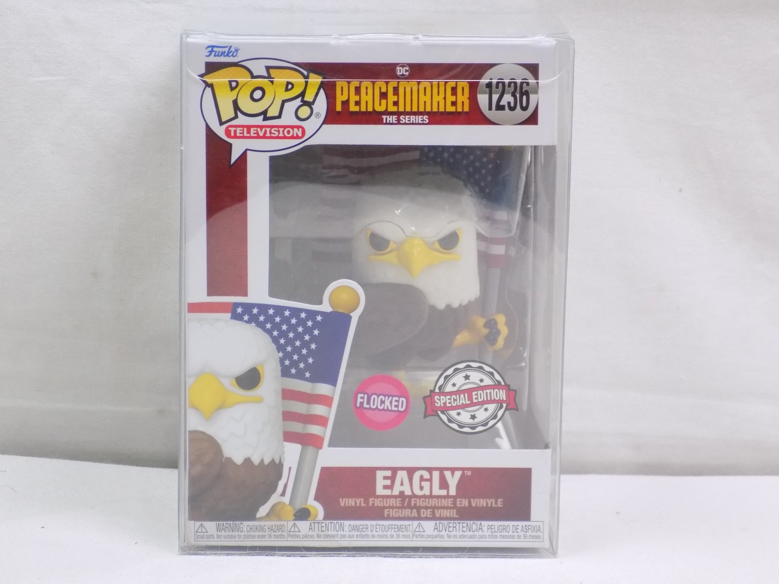 Brand New Funko Dc Peacemaker Eagly Flocked Special Edition Pop Figure