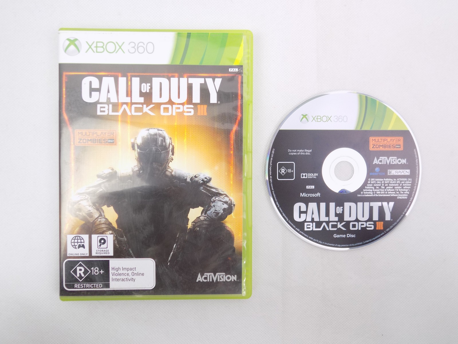 Mint Disc Xbox 360 Call of Duty Black Ops III – No Manual – Free ...