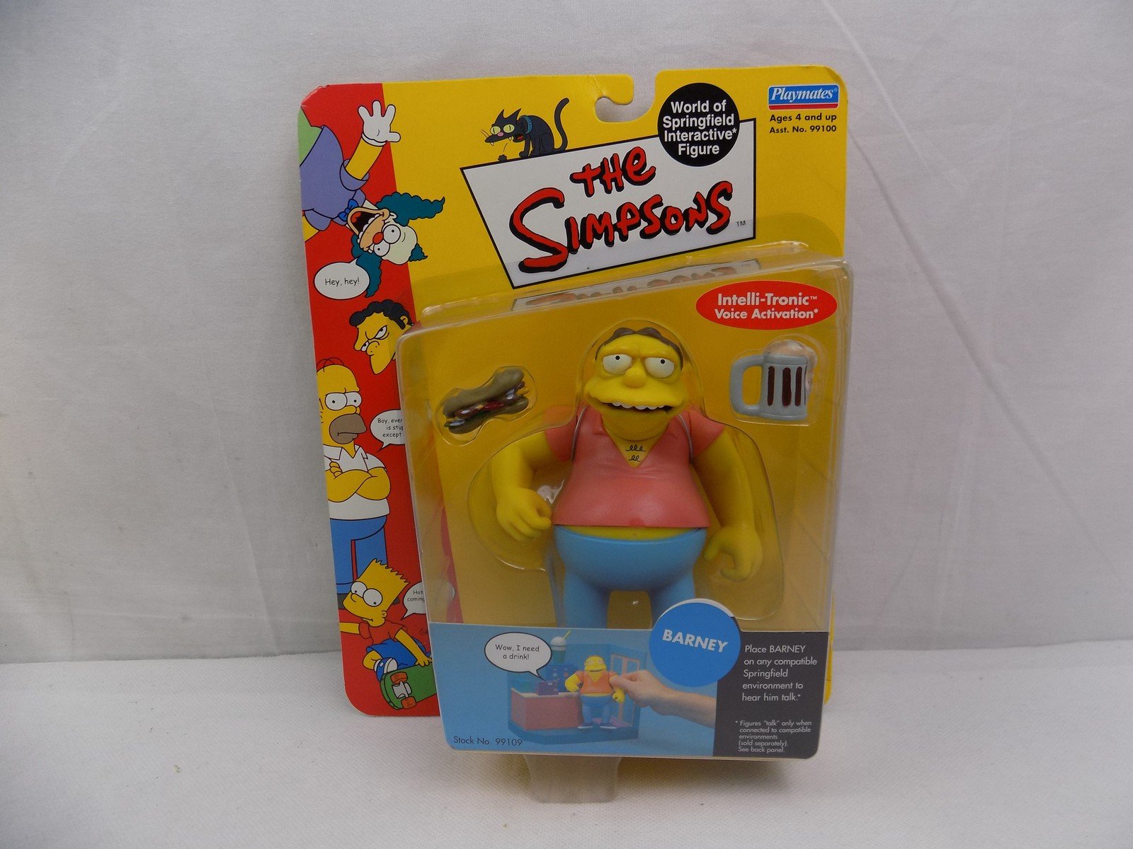 Brand New Sealed Barney The Simpsons Playmates Action Figure 
