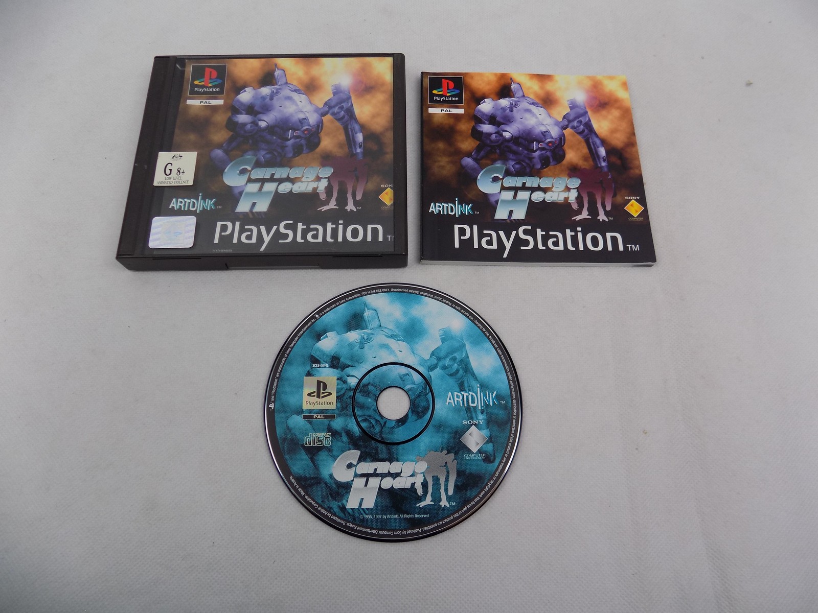 Mint Disc Playstation 1 Ps1 Carnage Heart - Inc Manual - Free Postage ...