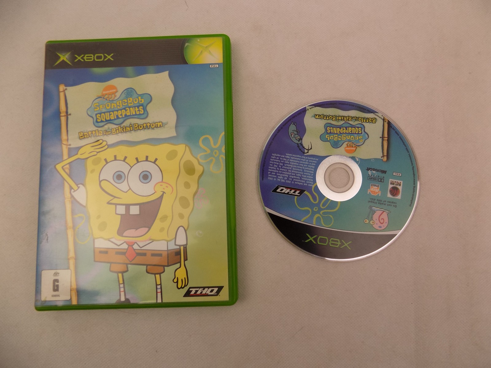 Mint Disc Xbox Original Spongebob Squarepants Battle For Bikini Bottom 