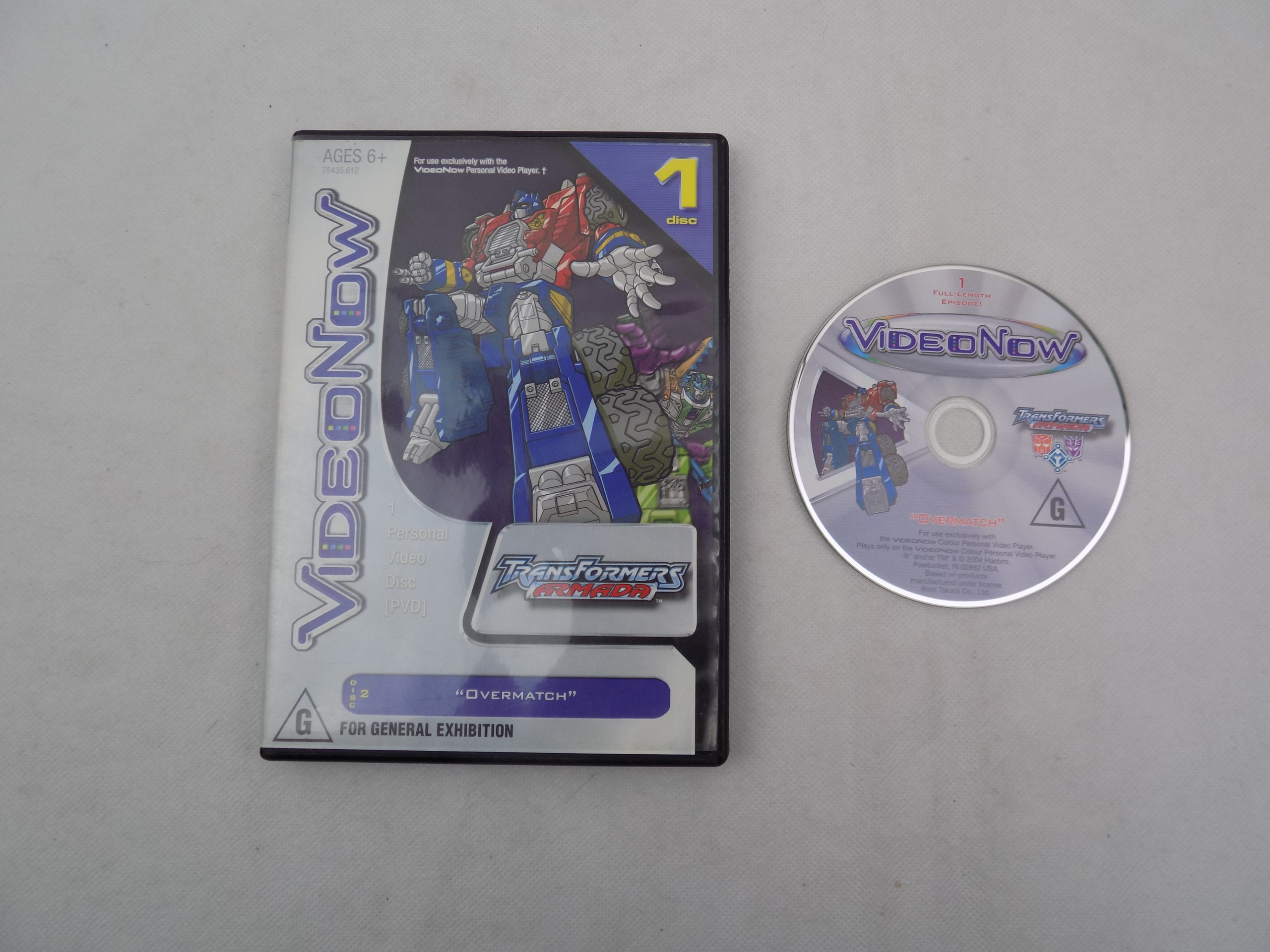 Mint Disc Video Now Transformers Armada DVD Starboard Games