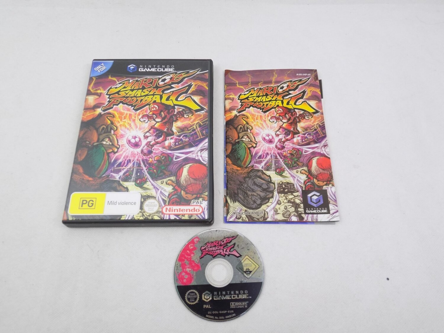 Mint Disc Nintendo Gamecube Mario Smash Football - Inc Manual