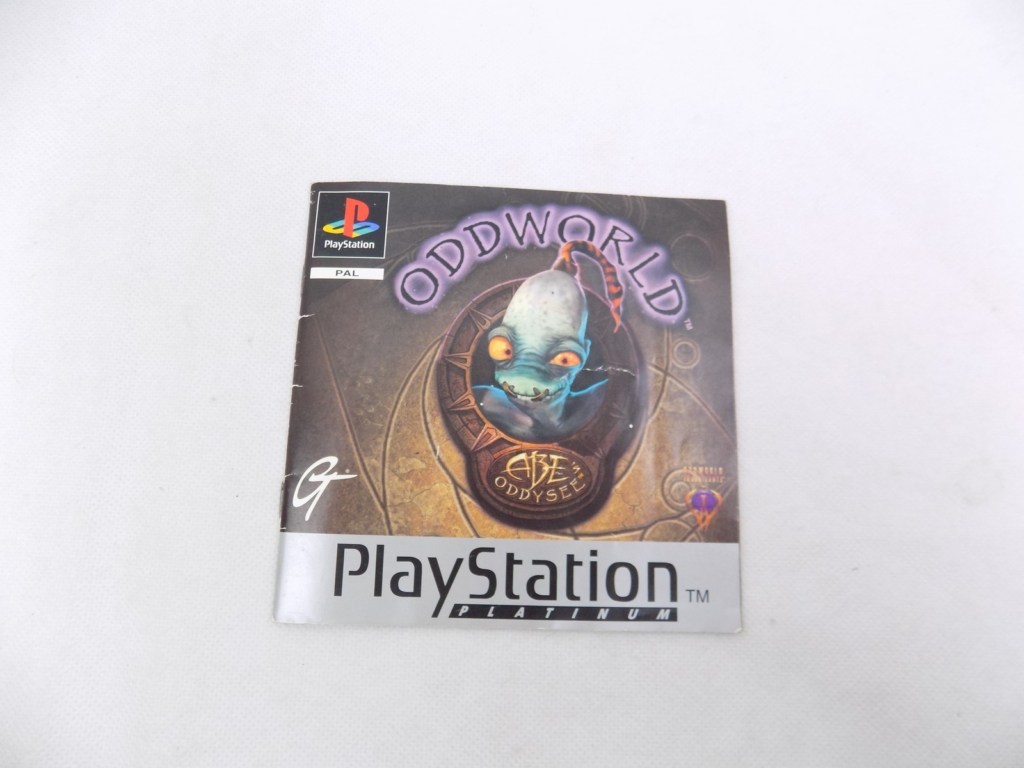 Playstation 1 PS1 Platinum Oddworld Abe’s Oddysee Game Manual ...