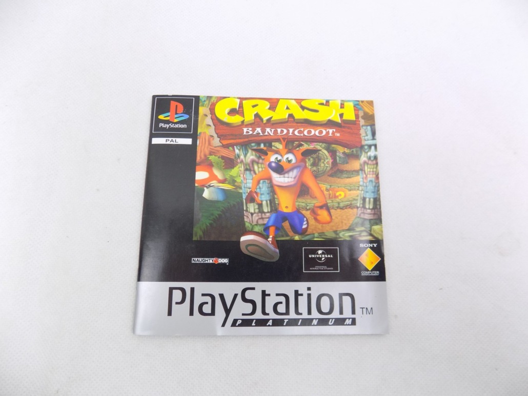 Playstation 1 PS1 Platinum Crash Bandicoot Game Manual - Starboard Games