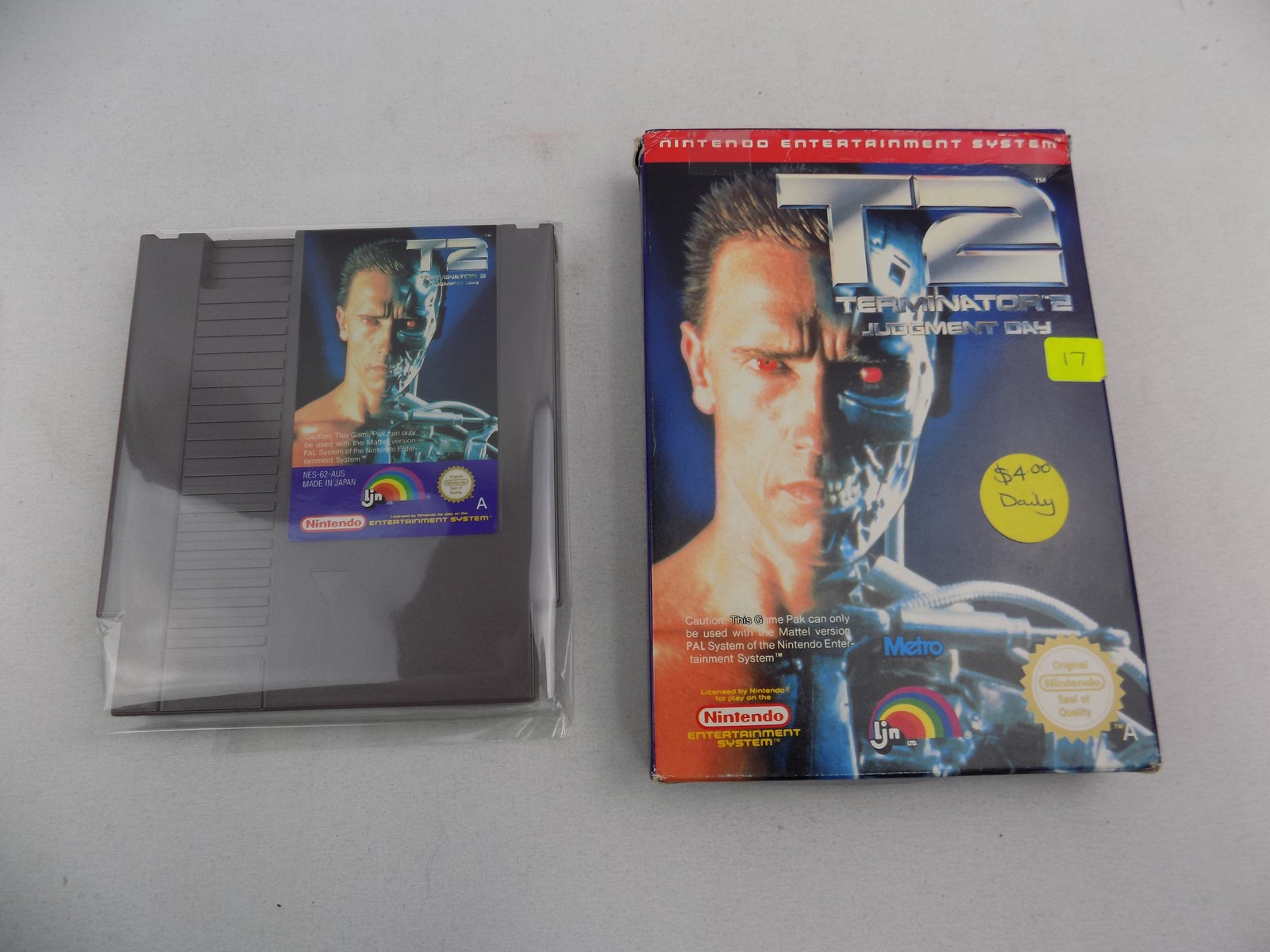 Boxed Nintendo Entertainment NES Terminator 2 Judgement Day – No Manual ...