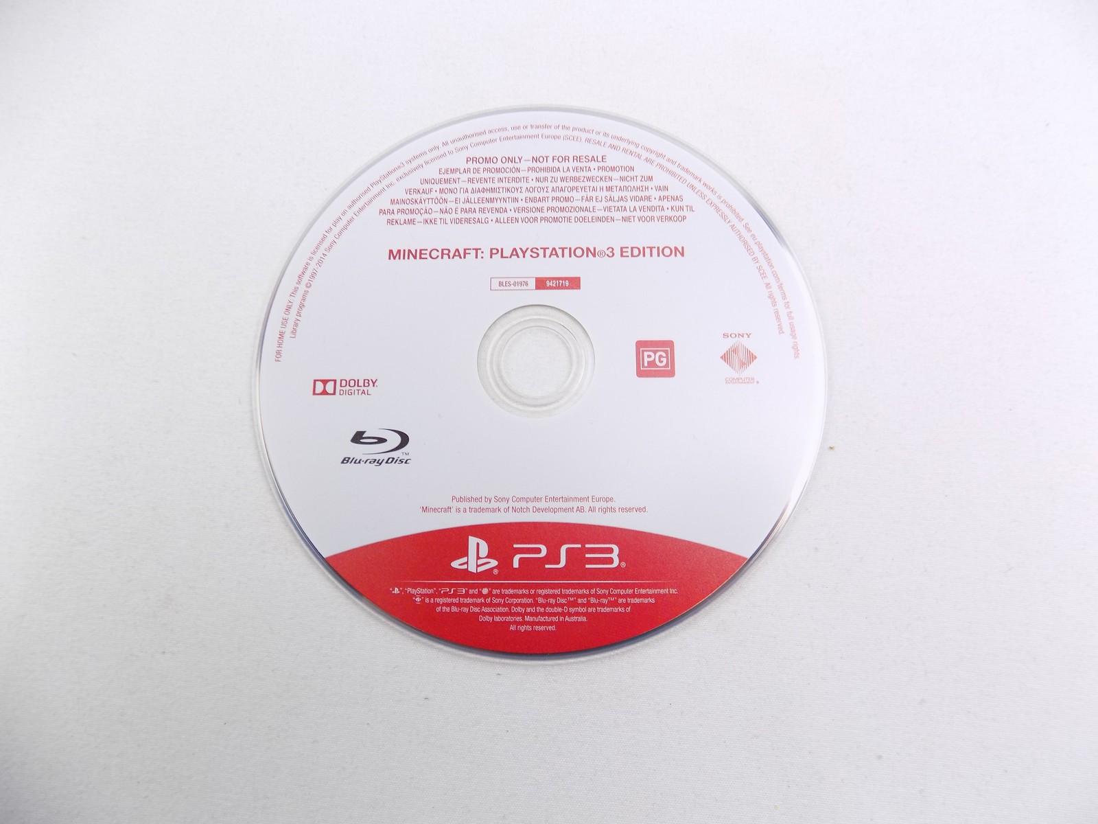 Mint Disc Only Playstation 3 Ps3 Promotional Minecraft Playstation 3  Edition – Free Postage VI-118 - Starboard Games