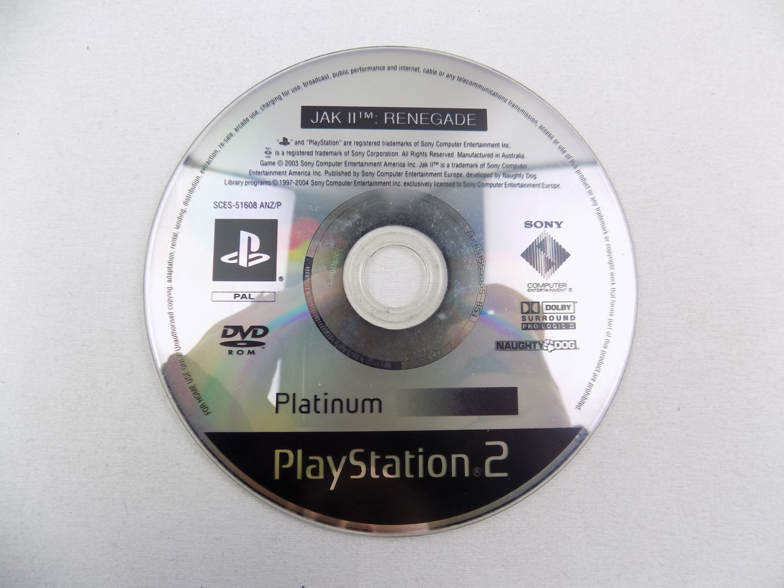 Mint Disc Only Playstation 2 PS2 Platinum Jak II 2 Renegade Free ...