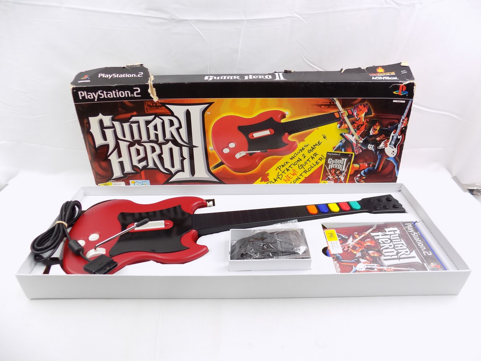 Boxed Playstation 2 Guitar Hero 2 with Controller + Game - Starboard Games