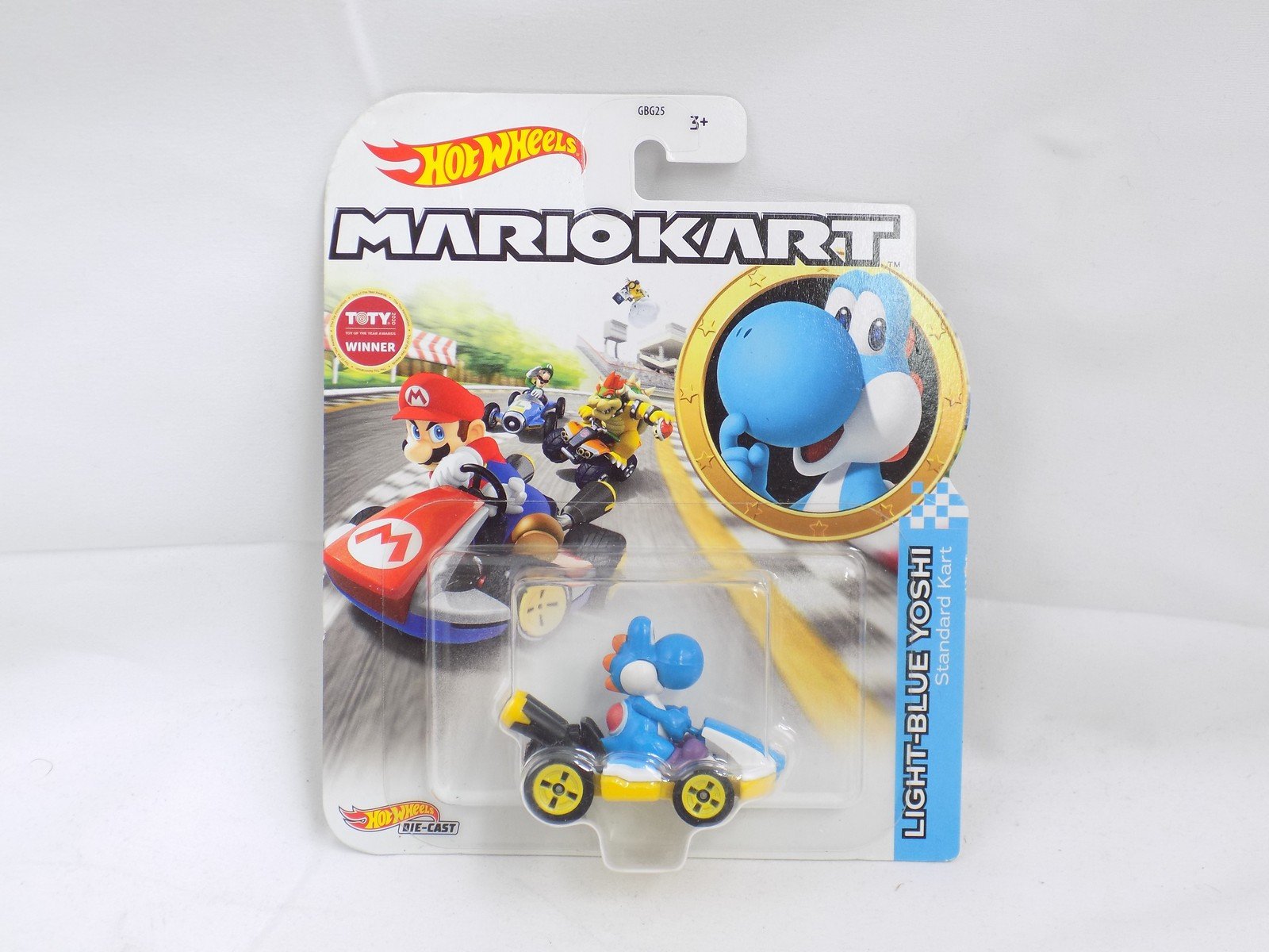 Hot Wheels Mario Kart Yoshi Standard Kart - Miniature Toy Car For Kids & Collectors