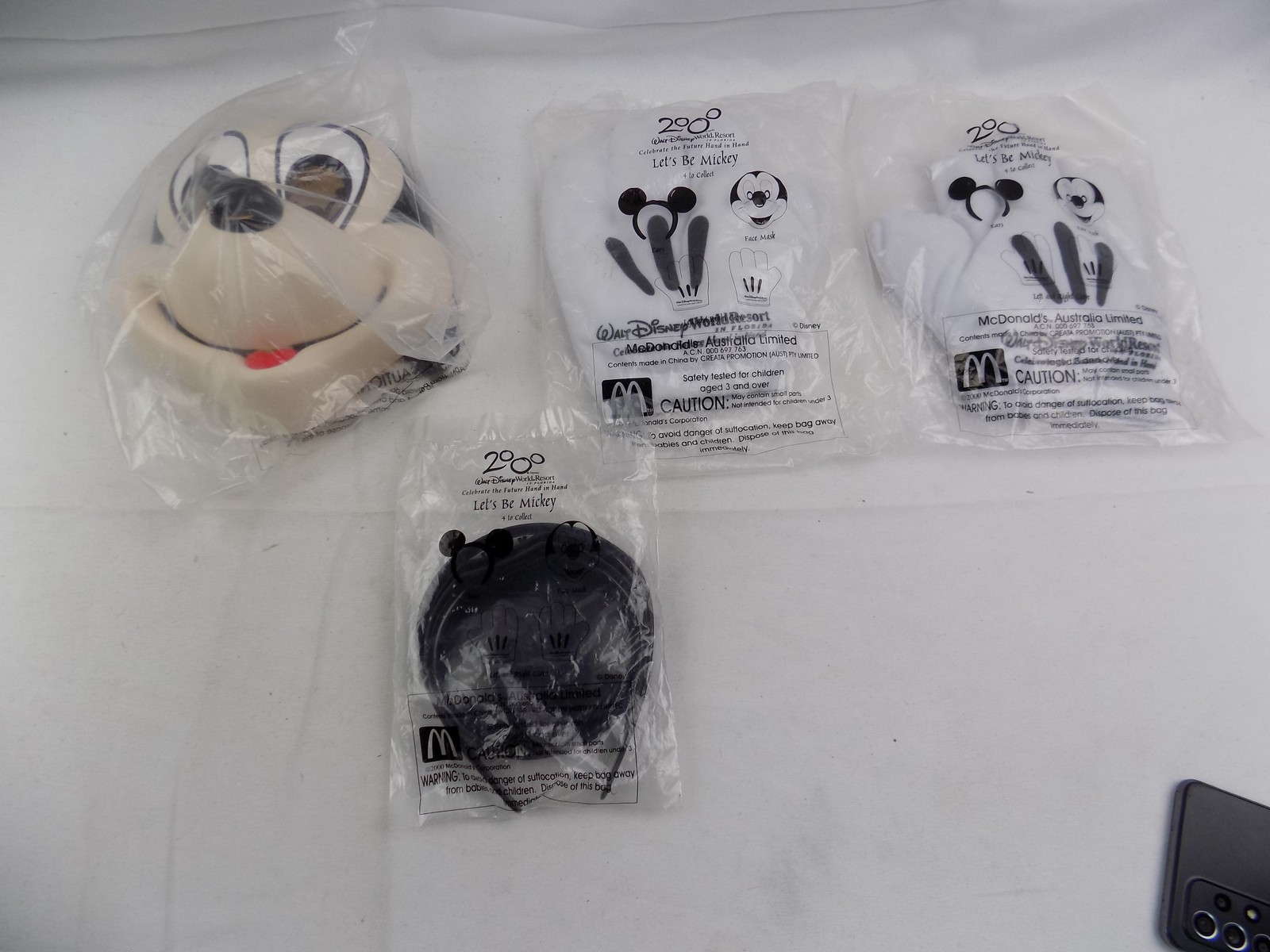 Brand New McDonalds Let's Be Mickey Complete Set of 4 Promotional Toys ...