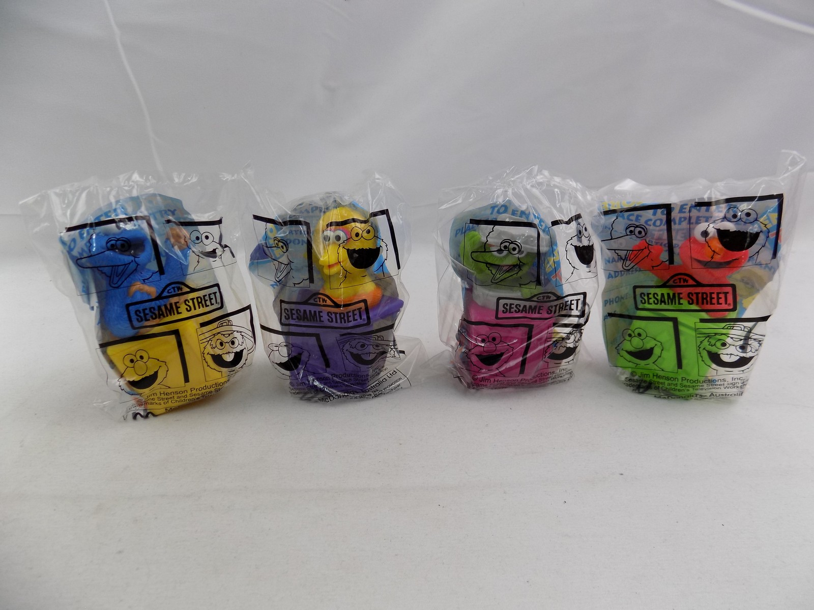 Brand New McDonalds Sesame Street Complete Set of 4 Promotional Toys ...