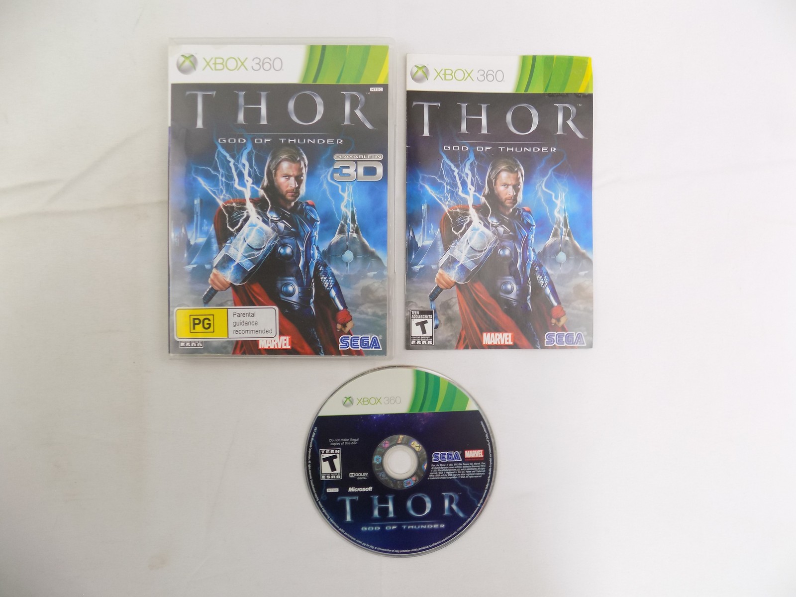 Mint Disc Xbox 360 Thor God of Thunder - Inc Manual NTSC Free Postage