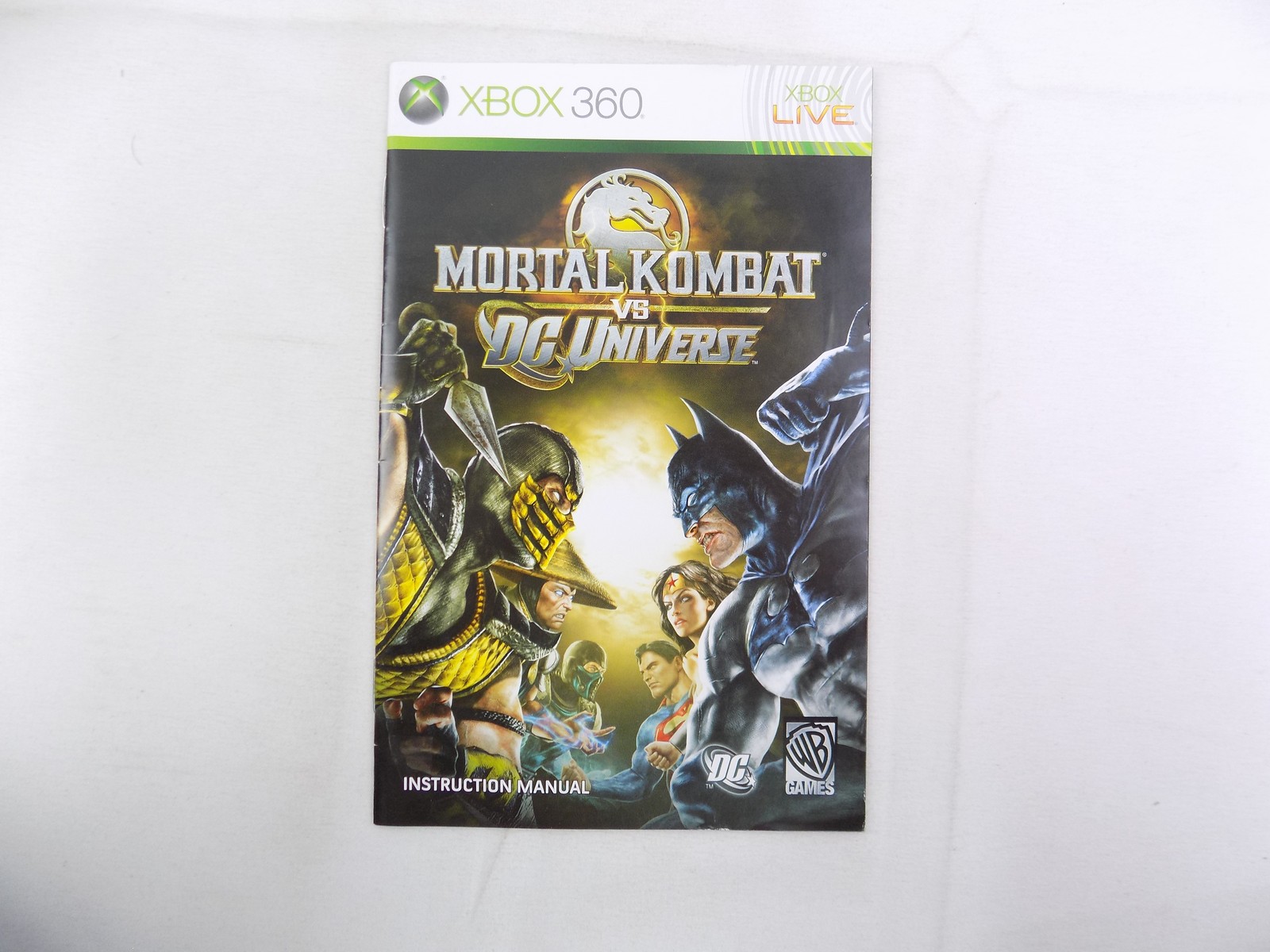 Xbox 360 Mortal Kombat Vs. DC Universe Instruction Manual Only - Starboard  Games