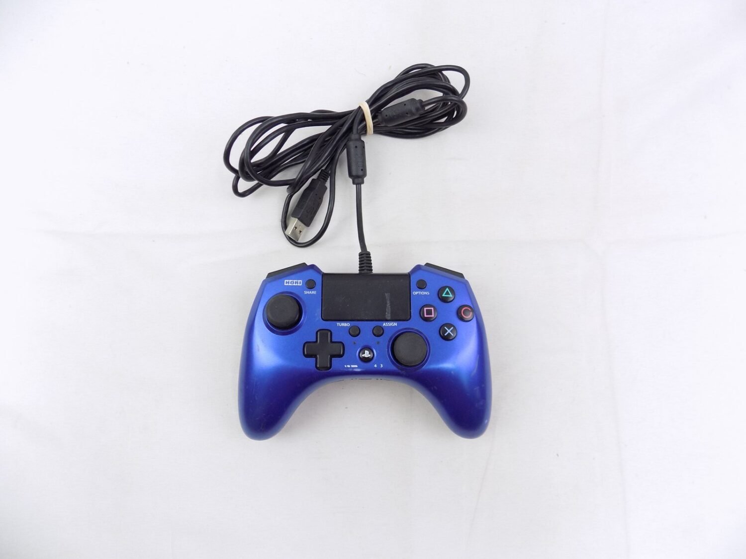 Like New Playstation 4 Ps4 HORI Horipad FPS Plus Wired Controller Blue