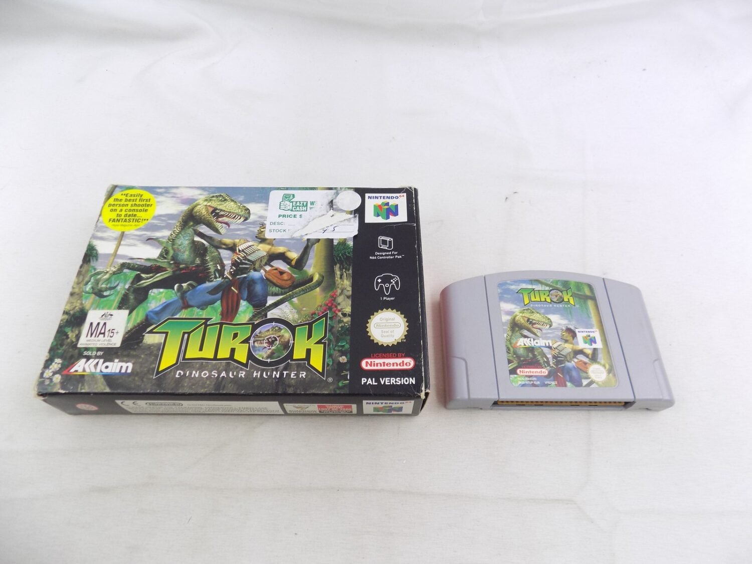 Boxed Nintendo 64 N64 Turok Dinosaur Hunter - No Manual - PAL