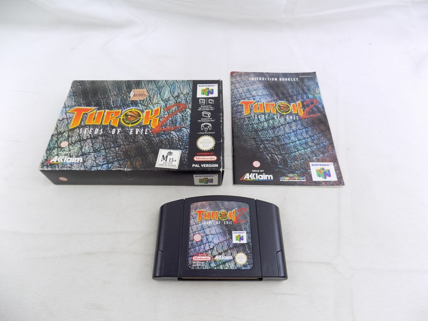Boxed Nintendo 64 N64 Turok 2 Seeds of Evil - Inc Manual - PAL /2