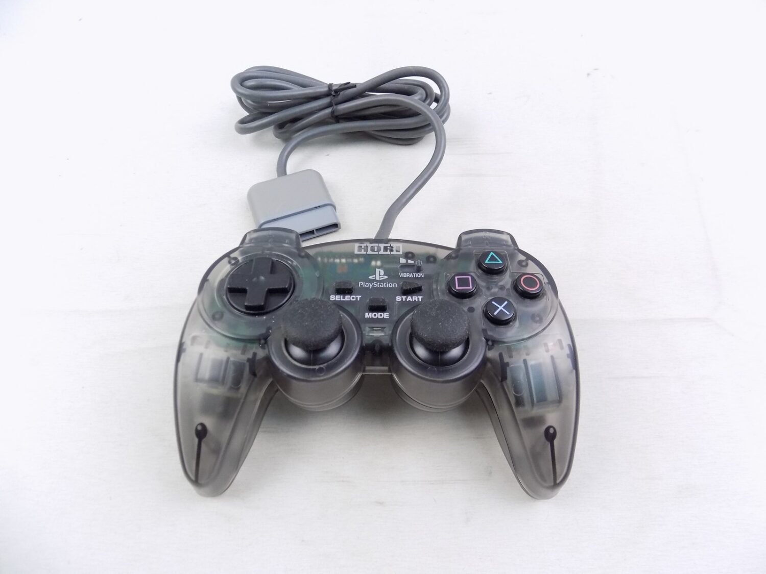 Like New Playstation 1 Ps1 Hori Analog Sindou Pad 2 Smoke Black Turbo Wired Controller