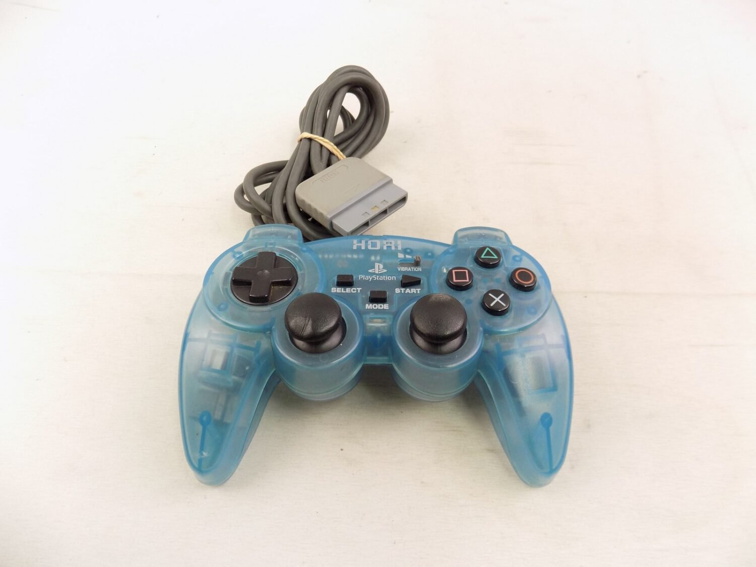Like New Playstation 1 Ps1 Hori Analog Sindou Pad Clear Blue Turbo Wired Controller