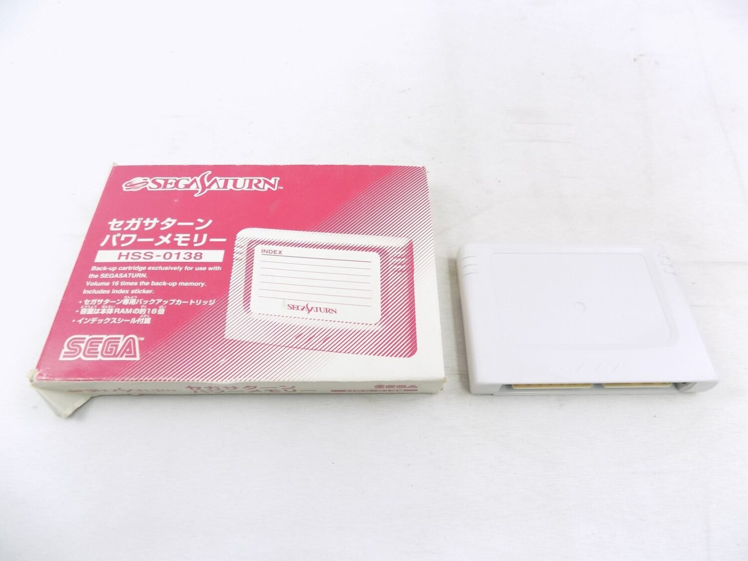 Boxed Sega Saturn HSS-0138 White Memory Cartridge