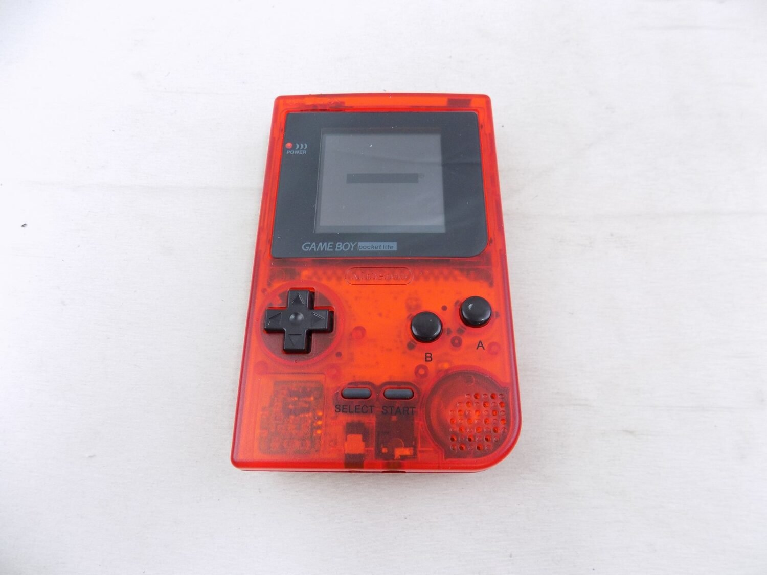 Like New Gameboy Pocket Lite Clear Red IPS Handheld Console