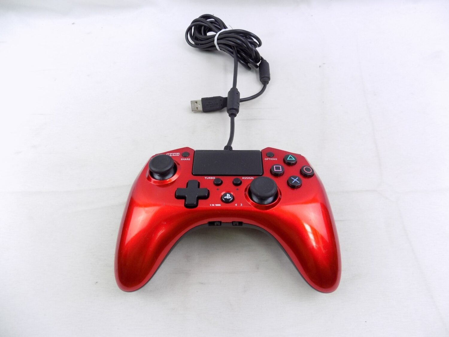 Like New Hori Playstation 4 Ps4 Horipad FPS Plus Metallic Red Wired Controller